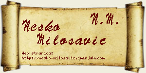 Neško Milosavić vizit kartica